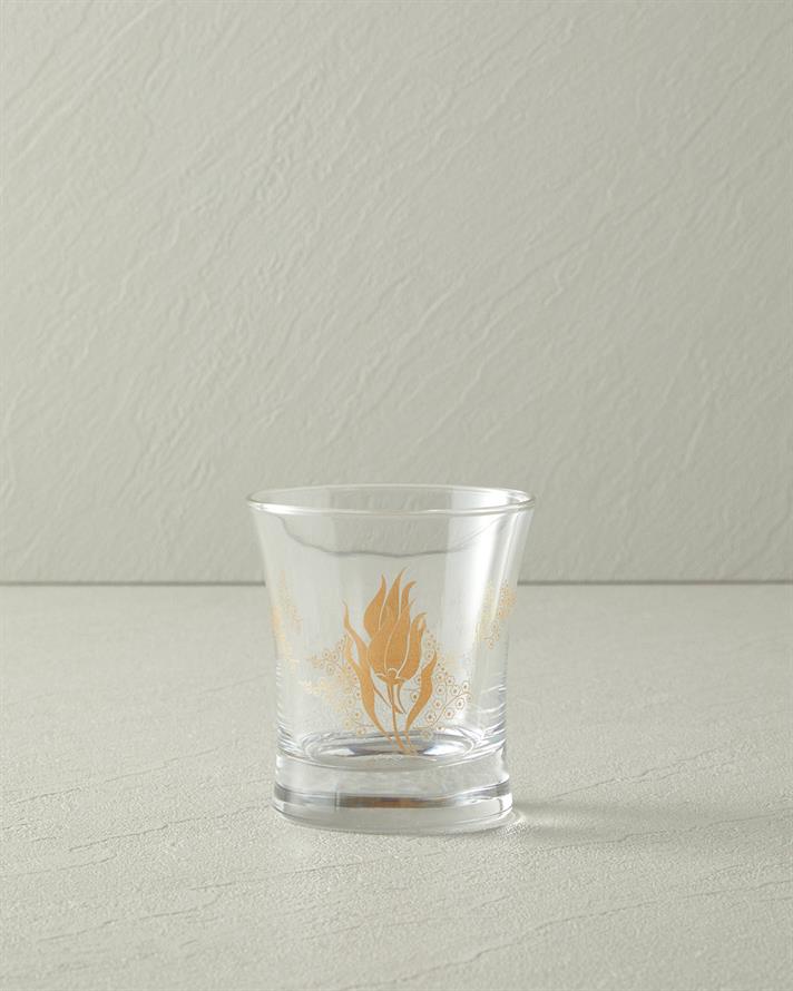 Pasabahçe-Azur Glass 3-Piece Soft Drink Glass Gold