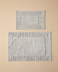 Pearly Cotton Bath Mat Set Light Grey