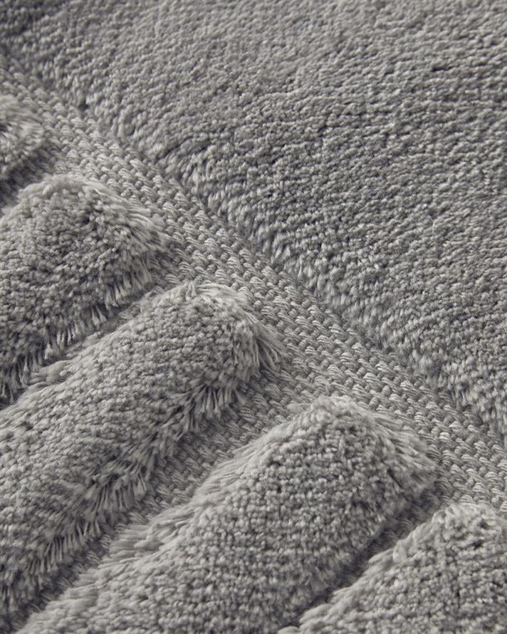 Pearly Cotton Bath Mat Set Light Grey