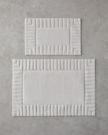 English Home - Pearly Cotton Bath Mat Set Ecru - 60x90 + 40x60 cm / Ecru