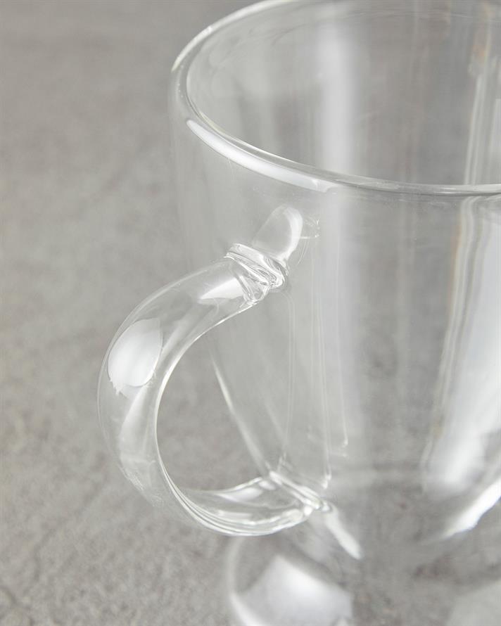 Perdita Borosilkat Glass Double Walled Mug Transparent