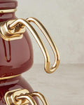 Perro Enamel Teapot Burgundy