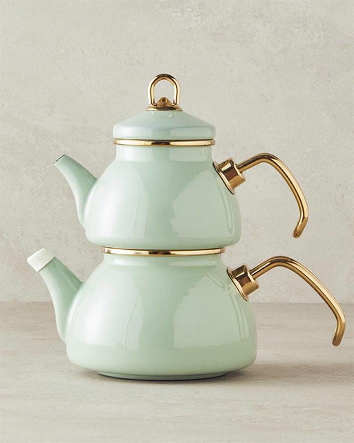 Perro Enamel Mini Teapot Clear Mint