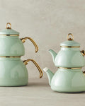 Perro Enamel Mini Teapot Clear Mint