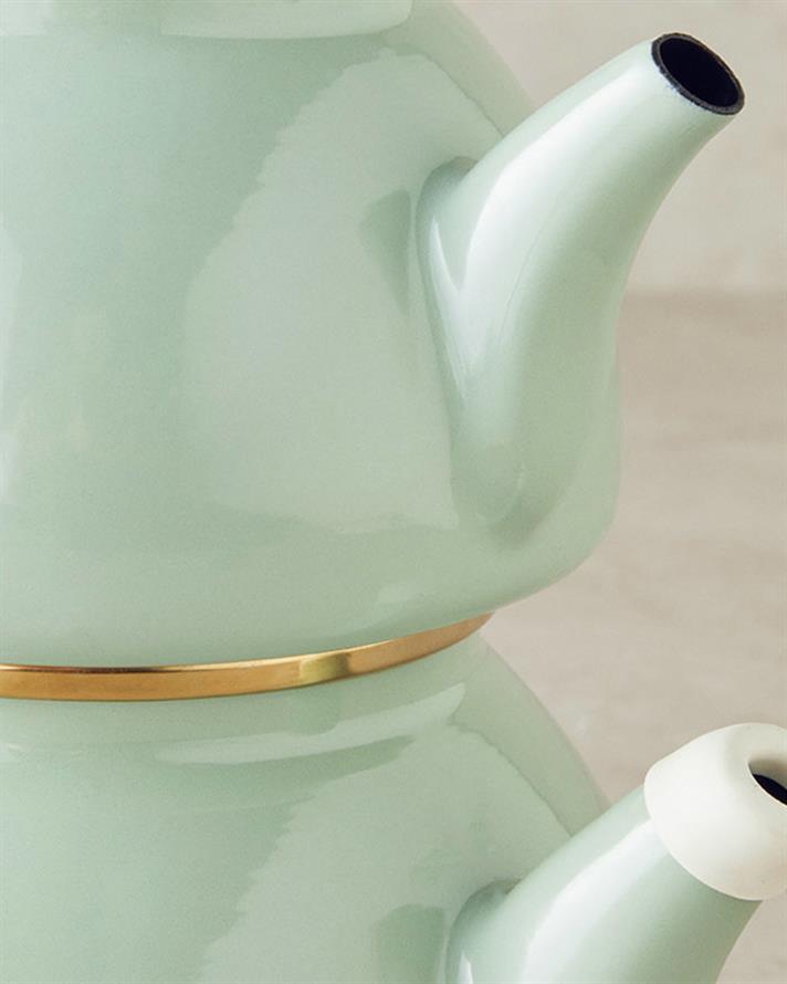 Perro Enamel Mini Teapot Clear Mint