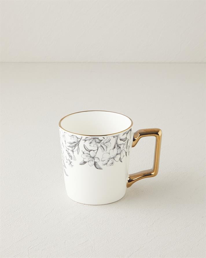 Petal New Bone China Mug 380 ml Gold