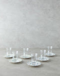 Petally Porcelain 12 Pieces 6 Person Tea Set 165 ml Blue-green
