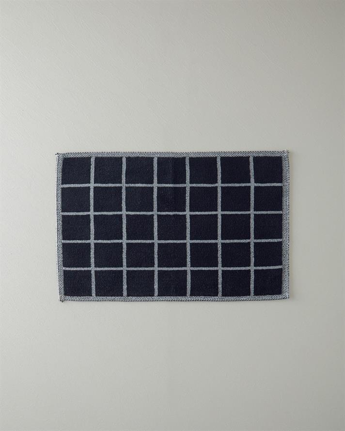 Petra Cotton Curl Bath Mat Black - Grey