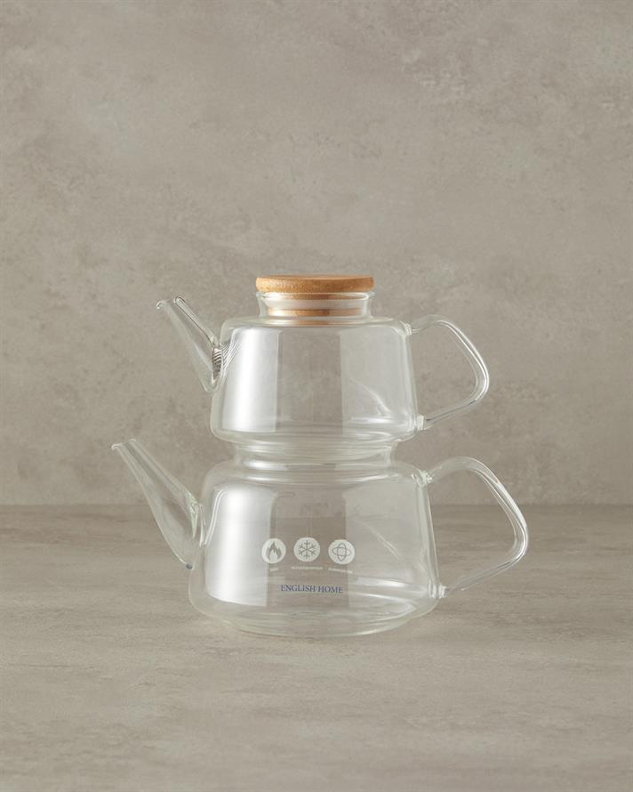 Pettine Borosilicate Teapot 500 ml+890 ml Transparent