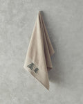 Pine Cotton Embroidered Face Towel 50x80 cm Beige