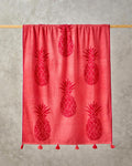 Pineapple Cotton Velvet Yarn Dyed Beach Towel 90x150 cm Fuchsia