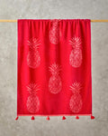 Pineapple Cotton Velvet Yarn Dyed Beach Towel 90x150 cm Fuchsia