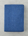 Plain Waffle Cotton Tv Blanket Navy Blue