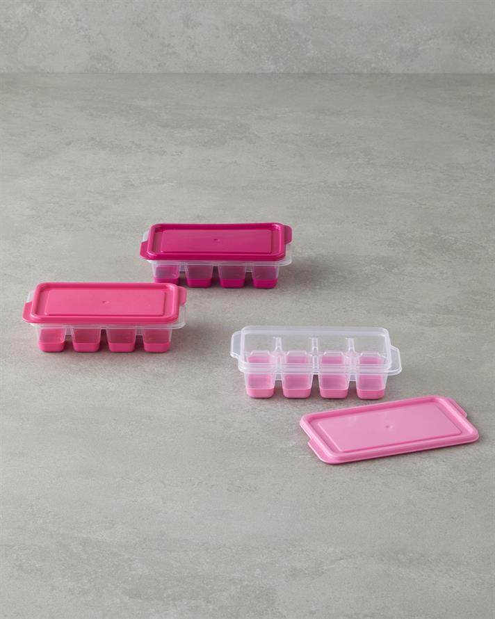 Posuda Plastic Ice Mold Pink