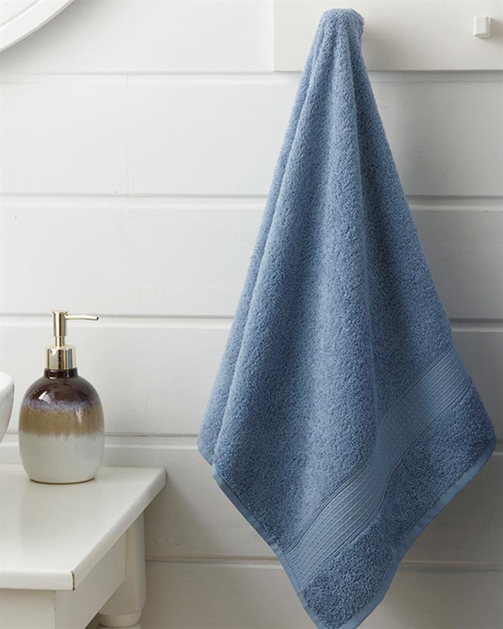 Pure Basic Cotton Face Towel 50x90 cm Dark Blue