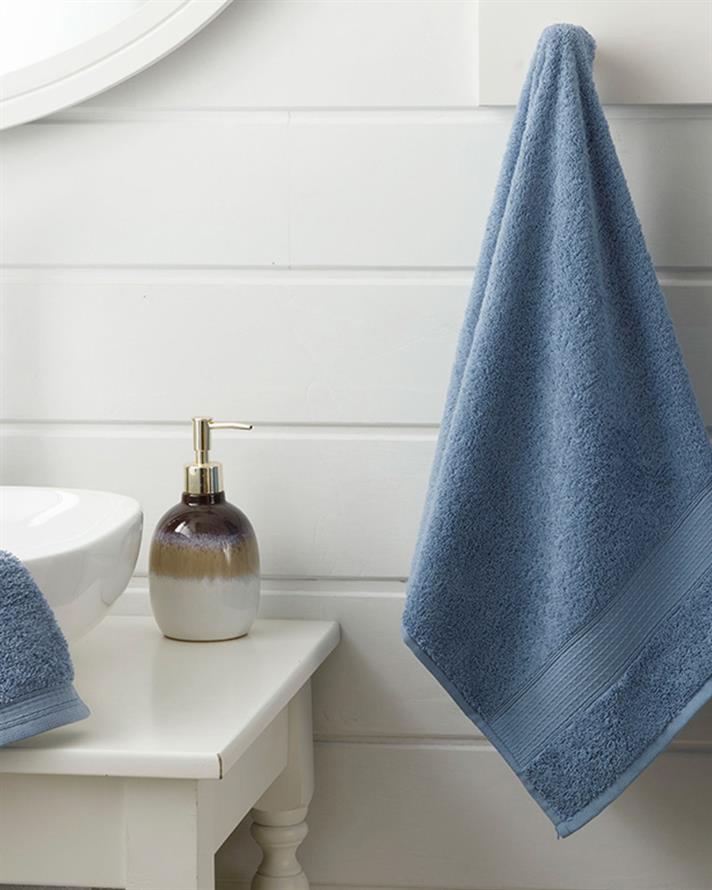 Pure Basic Cotton Bath Towel Dark Blue