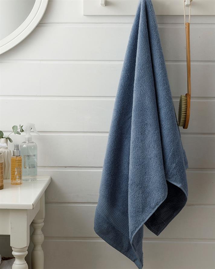 Pure Basic Cotton Bath Towel Dark Blue