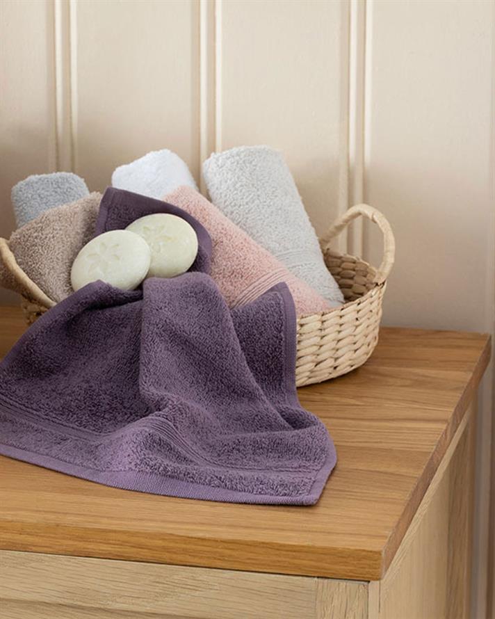 Pure Basic Cotton Hand Towel 30x30 cm Dark Purple