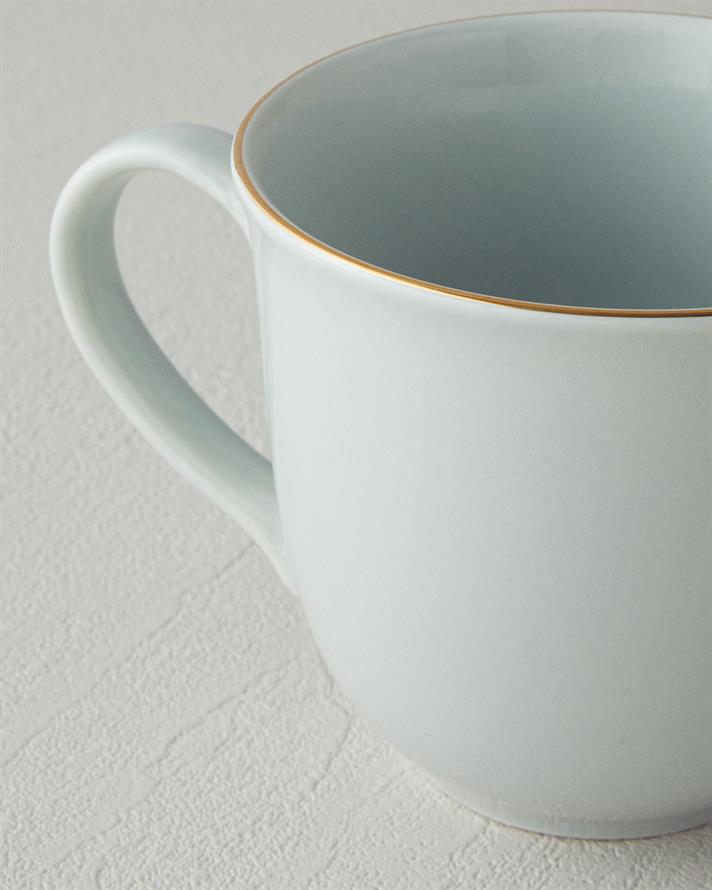 Pure Flower Porcelain Mug Light Blue