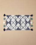 Pyramid Cotton Bath Mat Navy-White