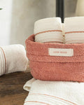 Quadro Cotton Towel Set of 4 30x40 cm Dried Rose - Ecru