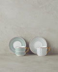 Rabecca New Bone China Coffee Cup Set 4 Pieces 2 Seater Green