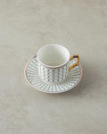 Rabecca New Bone China Coffee Cup Set 4 Pieces 2 Seater Green