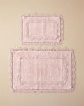 Romantic Cotton Bath Mat Set Pink