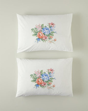 Rose Romance 2 Piece Pillowcase Blue