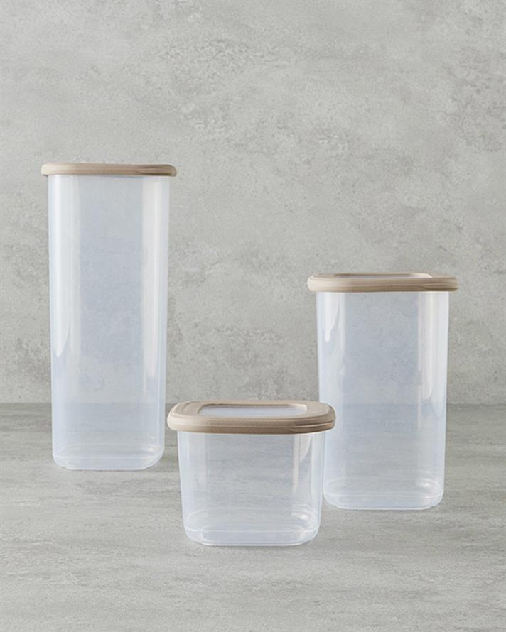 Safe Food 3-Pack Food Container Beige