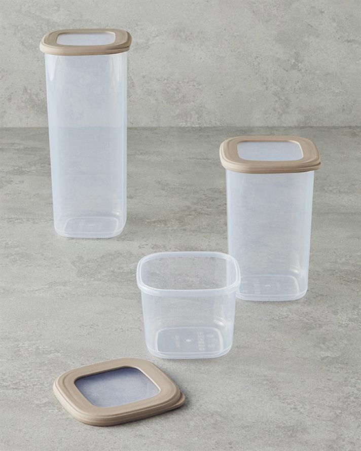 Safe Food 3-Pack Food Container Beige