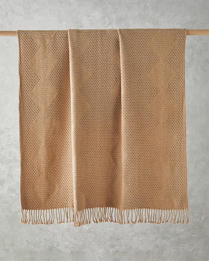 Saige Scotch Tv Blanket Beige