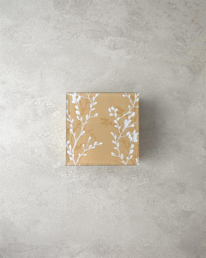 Sakura Garden Glass Decorative Box Beige