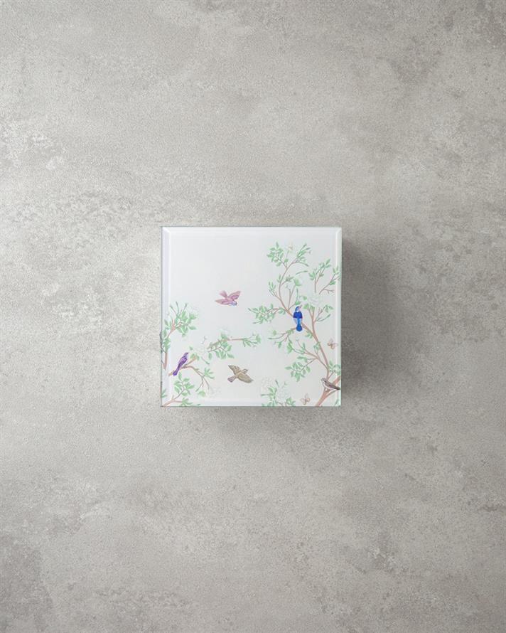 Sakura Garden Glass Decorative Box Cream