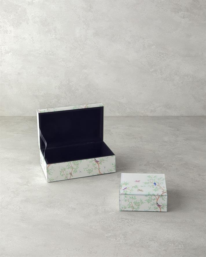 Sakura Garden Glass Decorative Box Cream