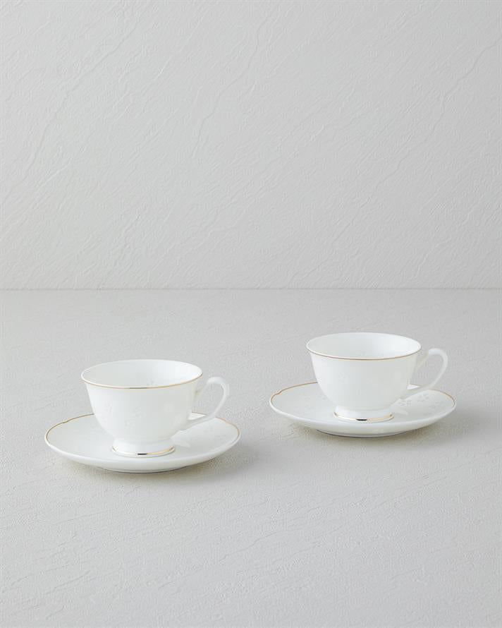 Sakura New Bone China 4 Piece 2 Seater Coffee Cup Set Gold