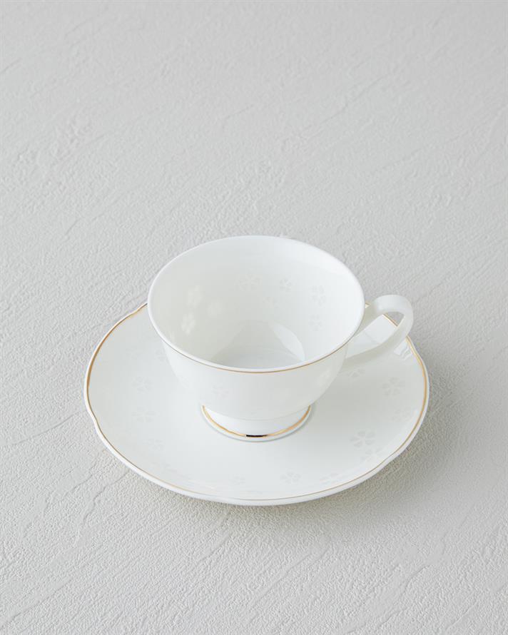 Sakura New Bone China 4 Piece 2 Seater Coffee Cup Set Gold