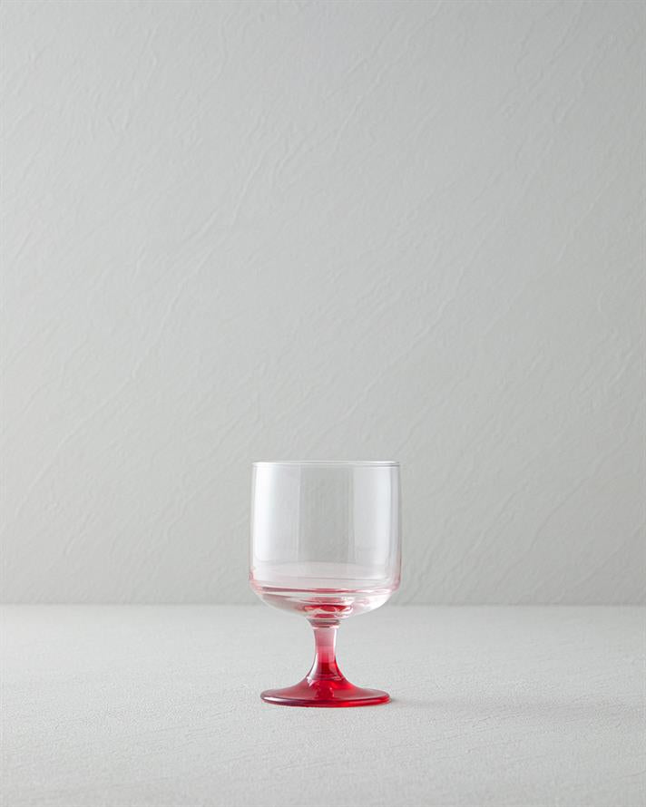 Sare 3-Piece Glass Goblet Red