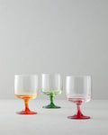 Sare 3-Piece Glass Goblet Red