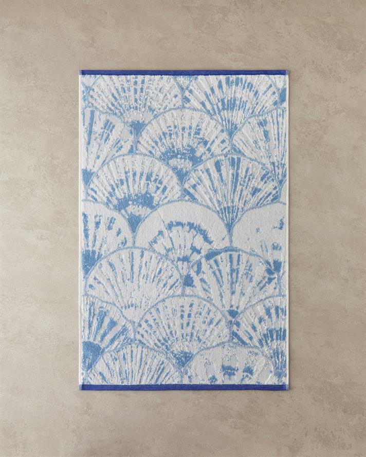 Sea Shell Cotton Face Towel 50x80 cm Blue