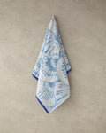 Sea Shell Cotton Face Towel 50x80 cm Blue