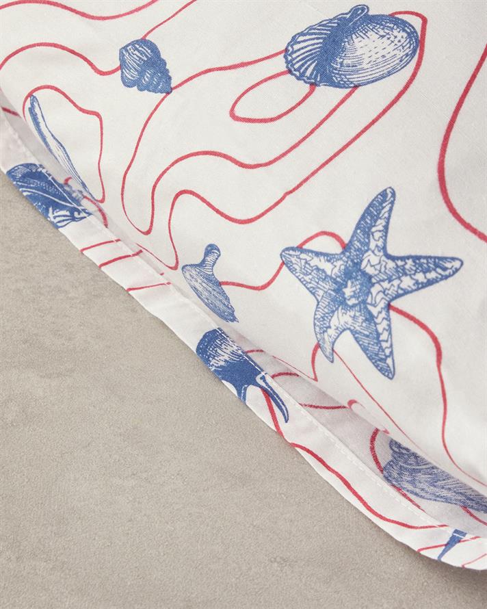 Seashell Shmphony 2-Pack Pillowcase Red-Dark Blue