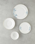 Serenity Blue Bone Porcelain Dinner Set 24 Pieces 6 Seater Navy Blue