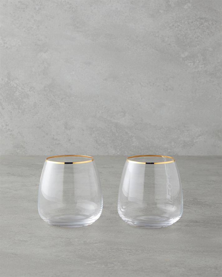 Serenity Crystal 2-Piece Cup Gold