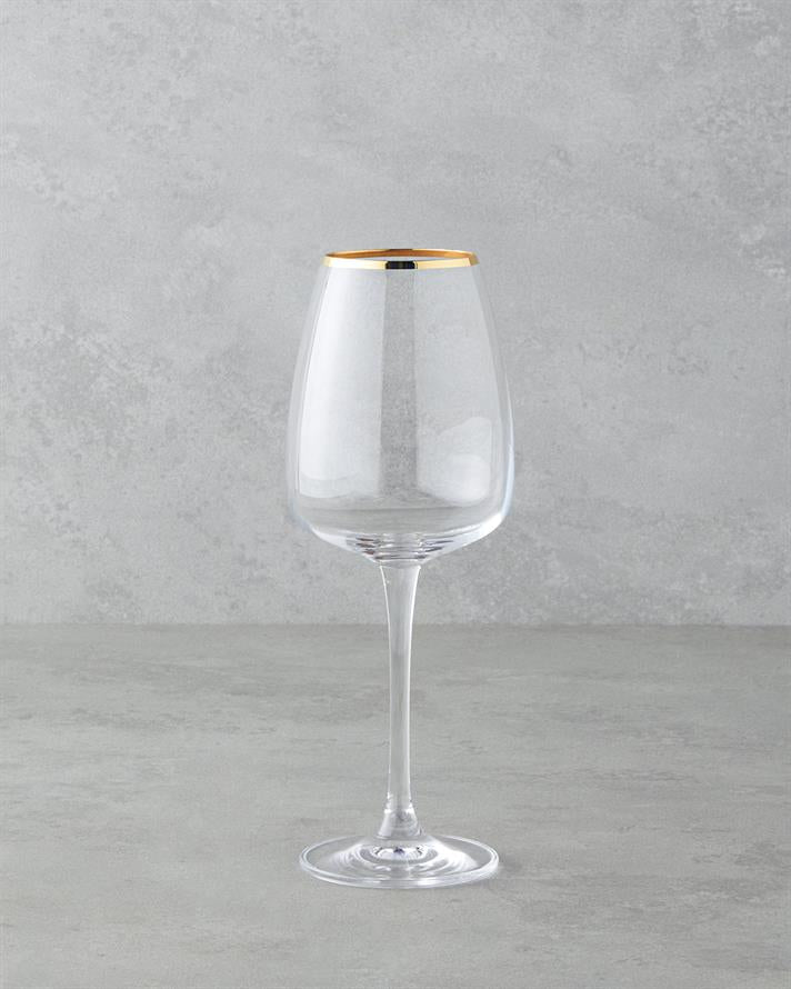Serenity Crystal Goblet of 2 440 ml Gold