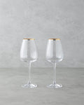 Serenity Crystal Goblet of 2 440 ml Gold