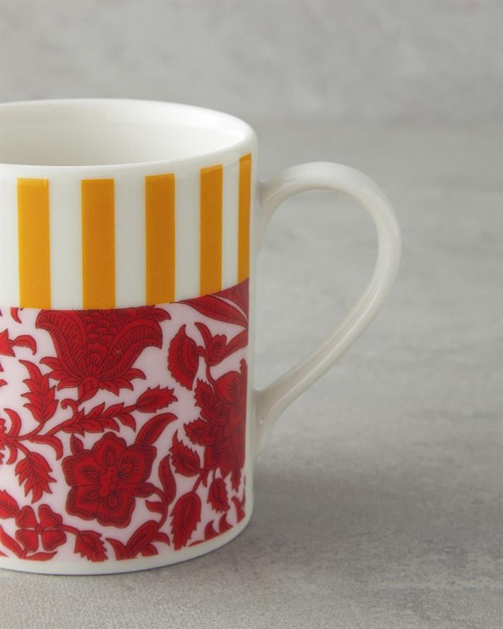 Seris Bone Porcelain Mug 290 ml Pink - Yellow