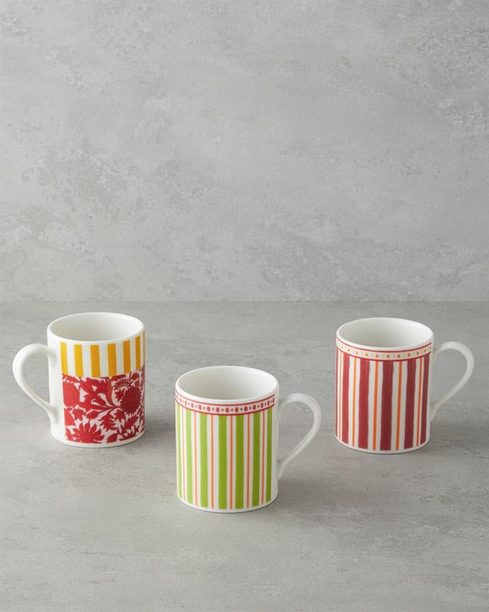Seris Bone Porcelain Mug 290 ml Pink - Yellow