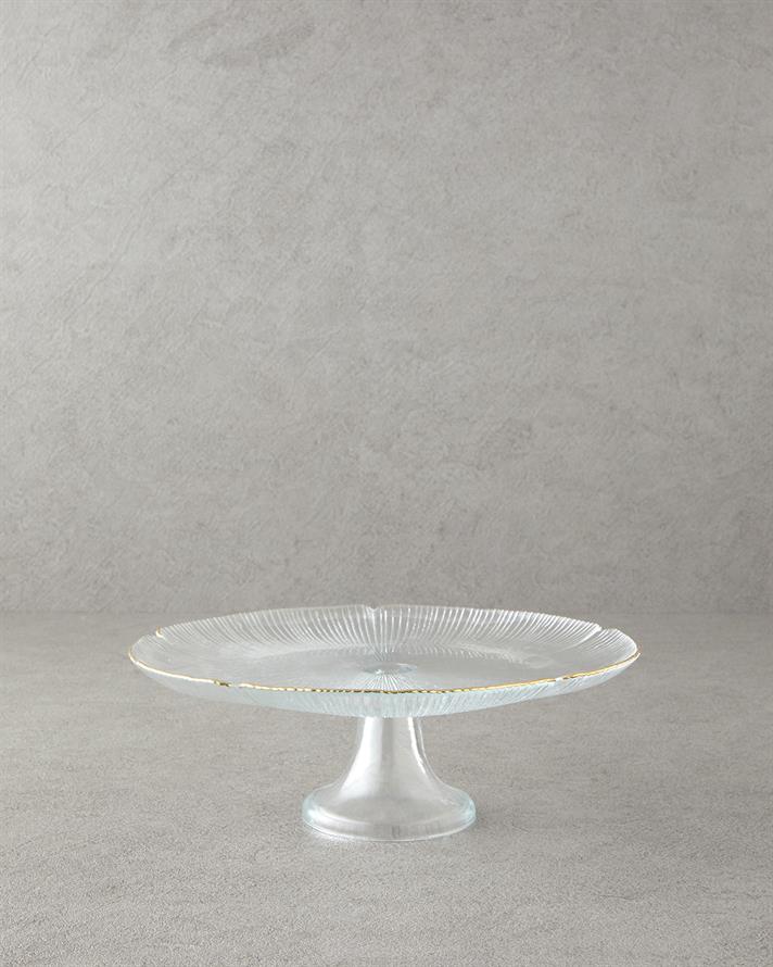 Siana Glass Cake Stand 28 cm Gold