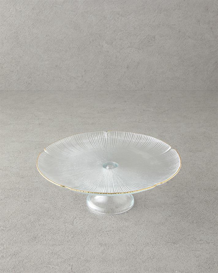 Siana Glass Cake Stand 28 cm Gold